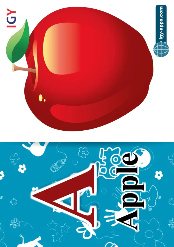 Apple — تفاح — Letter A