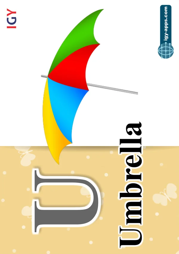 Umbrella — مظلة — Letter U