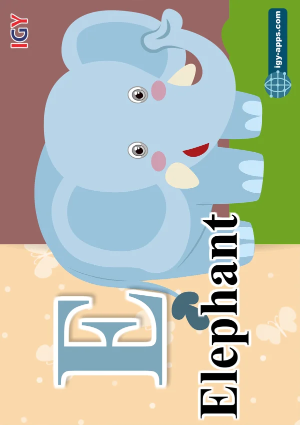 Elephant — فيل — Letter E