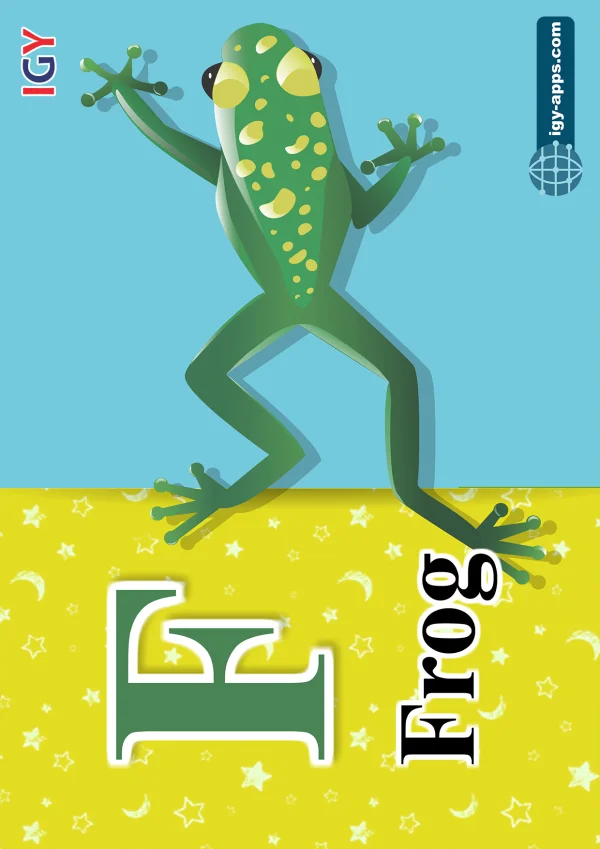 Frog — ضفدع — Letter F