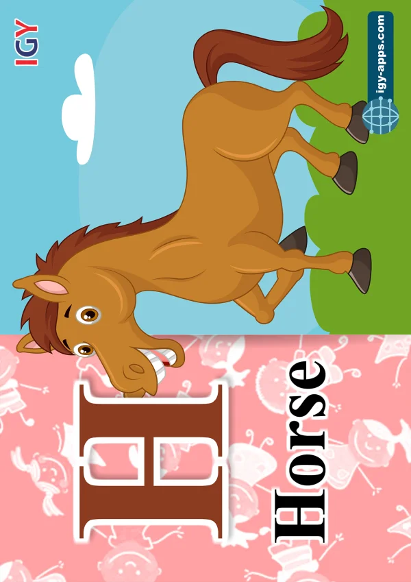 Horse — حصان — Letter H