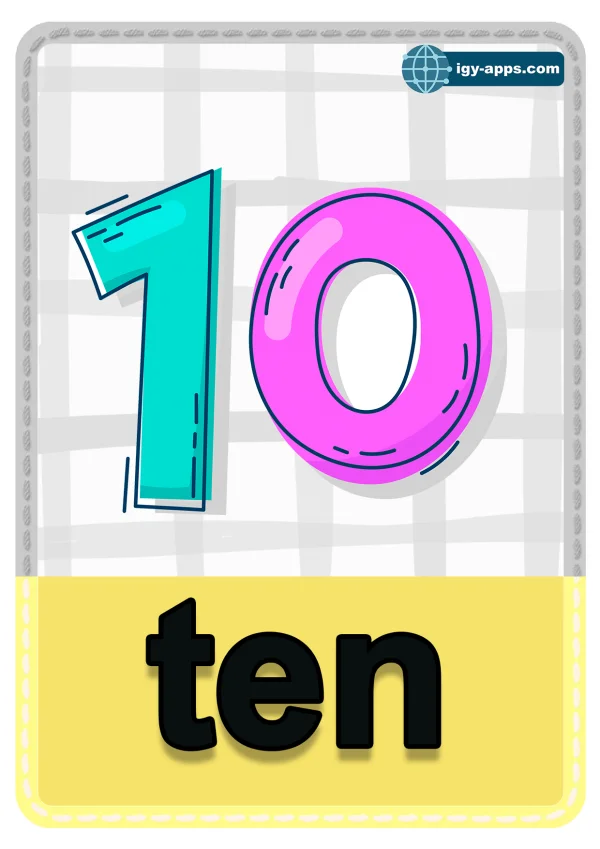 Ten — ١٠ عشرة — Number 10