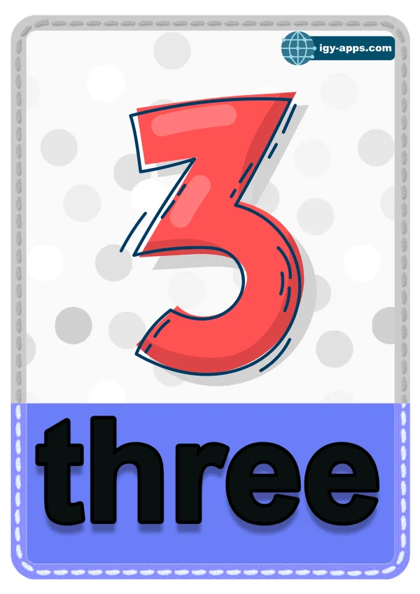 Three — ٣ ثلاثة — Number 3