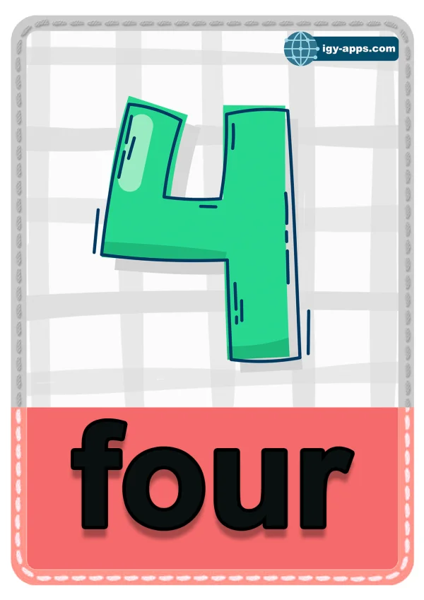 Four — ٤ أربعة — Number 4