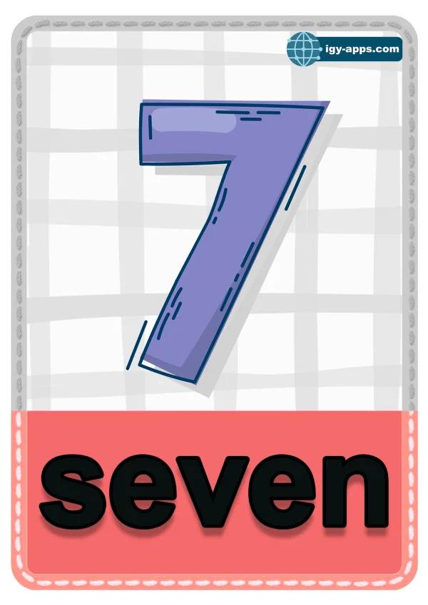 Seven — ٧ سبعة — Number 7