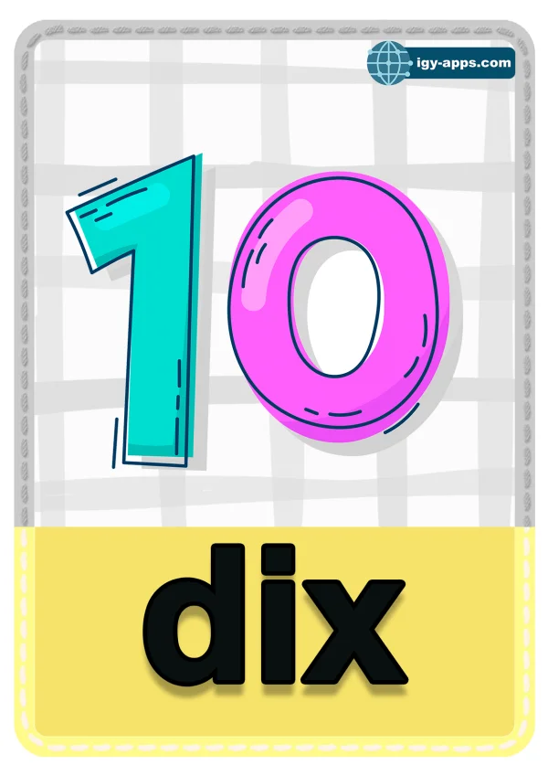 Ten — ١٠ عشرة — Number 10