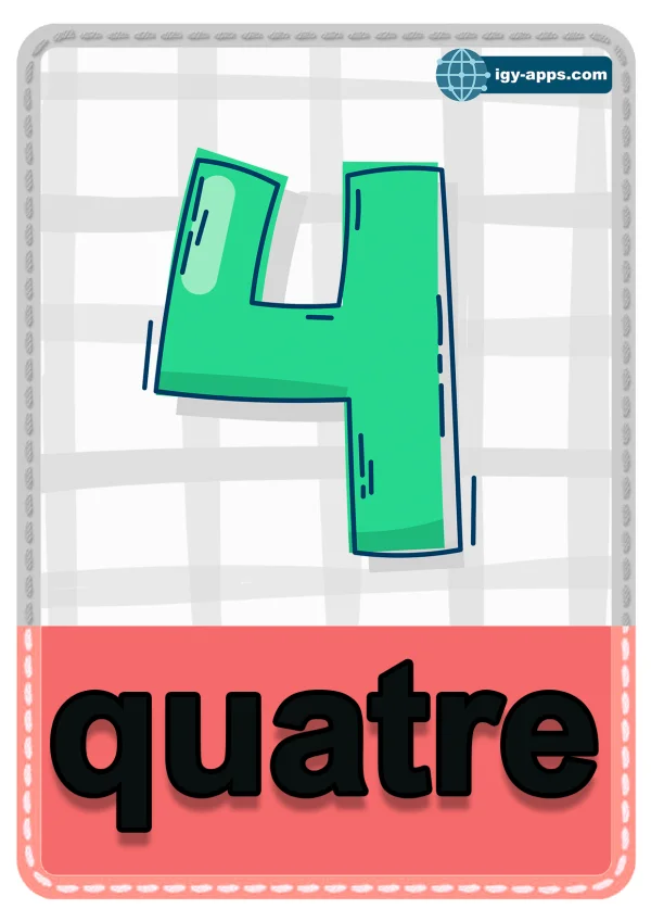 Four — ٤ أربعة — Number 4