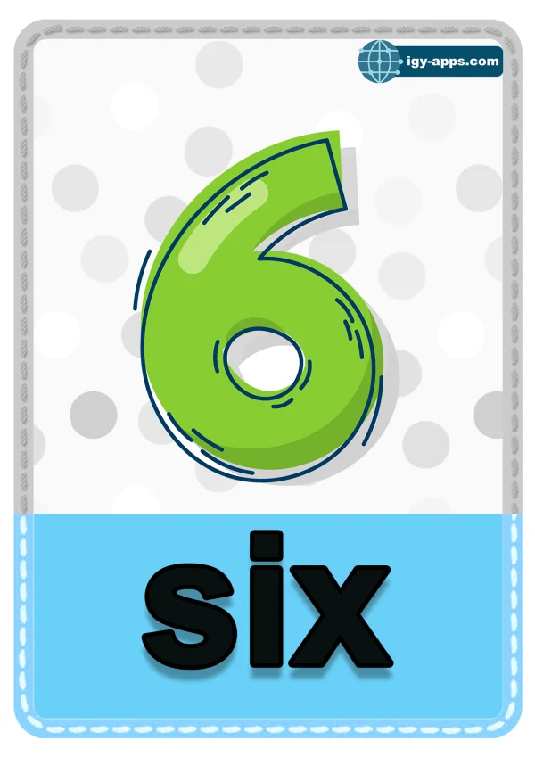 Six — ٦ ستة — Number 6