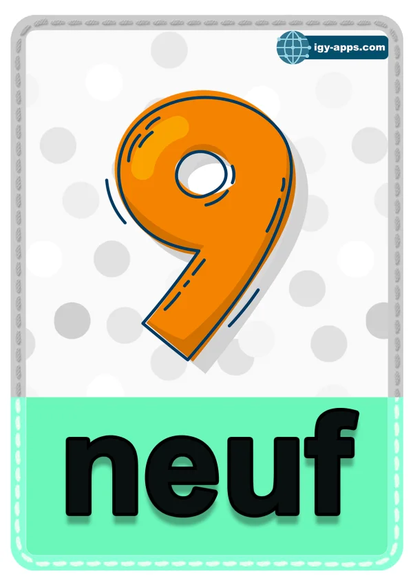 Nine — ٩ تسعة — Number 9