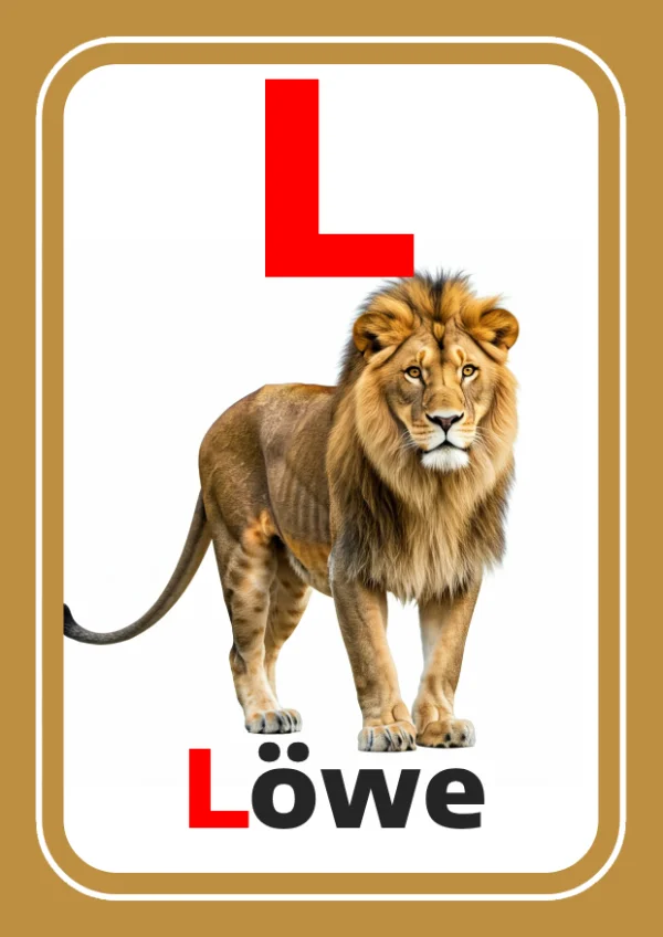 Lion — أسد — Letter L