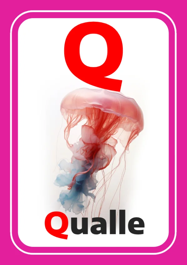 Jellyfish — قنديل بحر — Letter Q