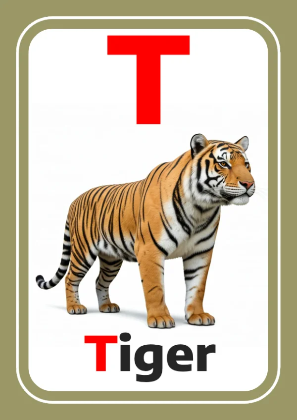 Tiger — نمر — Letter T