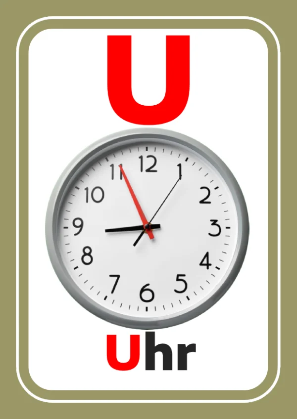 Clock — ساعة — Letter U