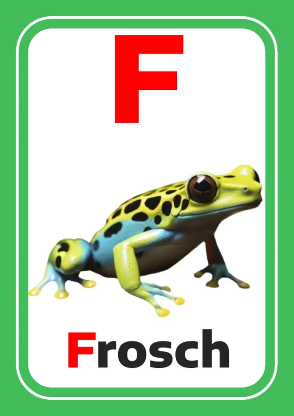 Frog — ضفدع — Letter F