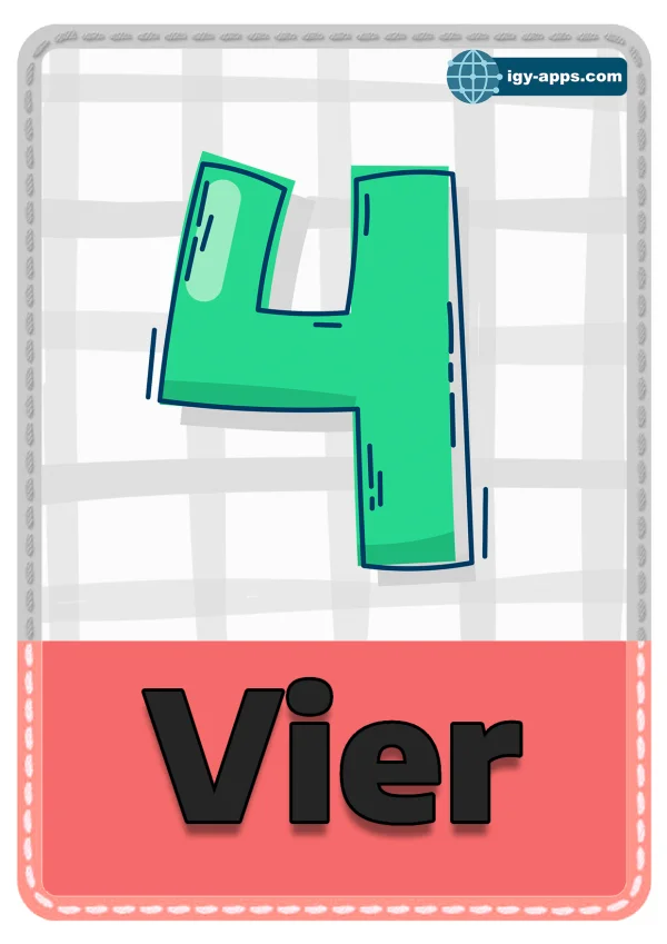 Four — ٤ أربعة — Number 4