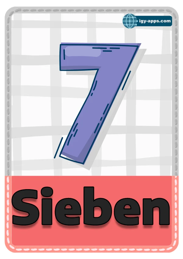 Seven — ٧ سبعة — Number 7