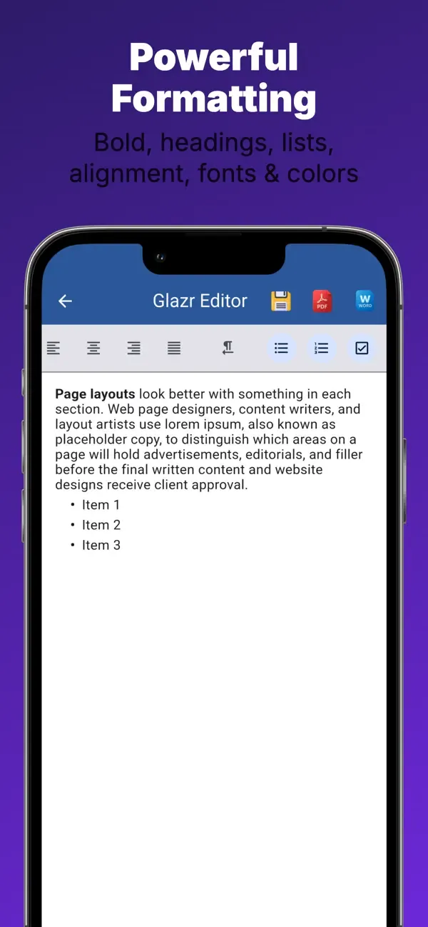 Glazr DOCX File Editor — 3