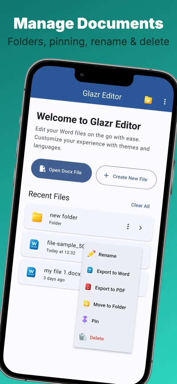 Glazr DOCX File Editor — 5