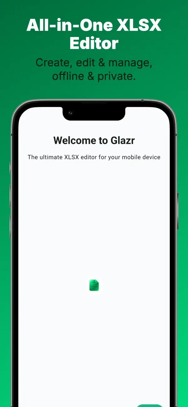 Glazr XLSX & CSV File Editor — 1
