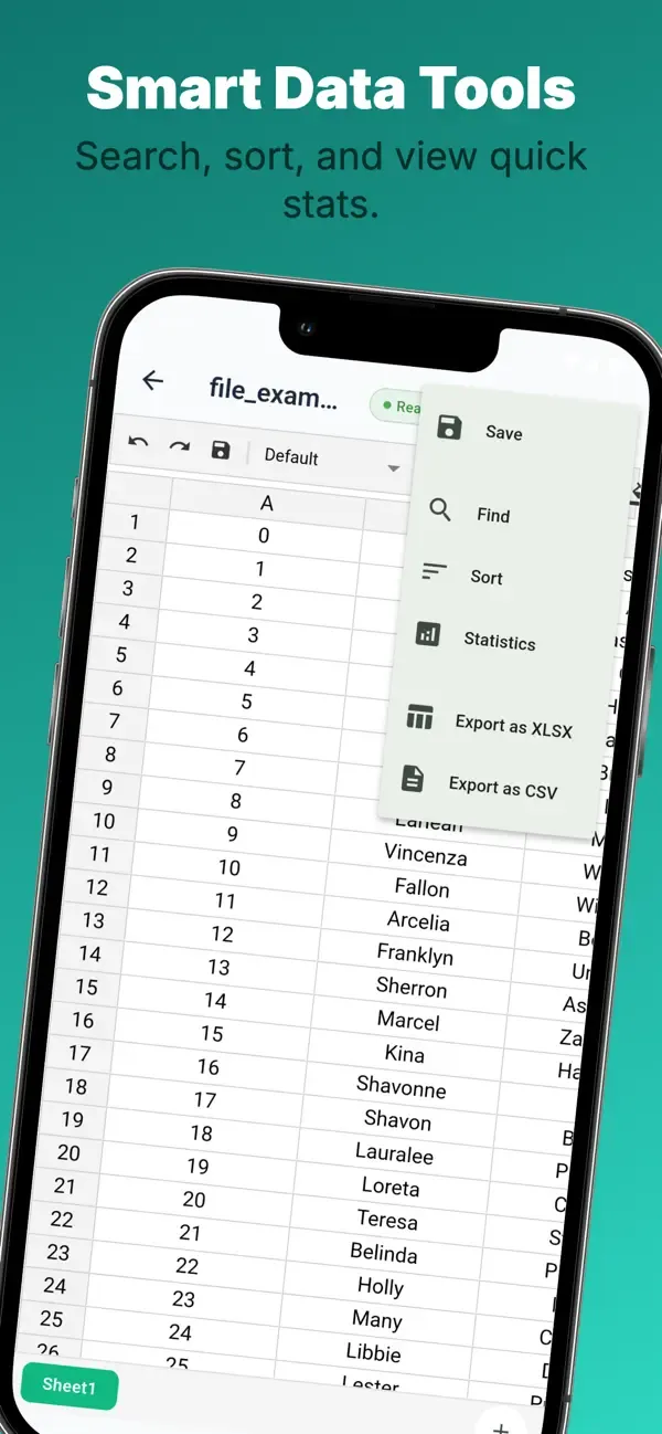 Glazr XLSX & CSV File Editor — 5