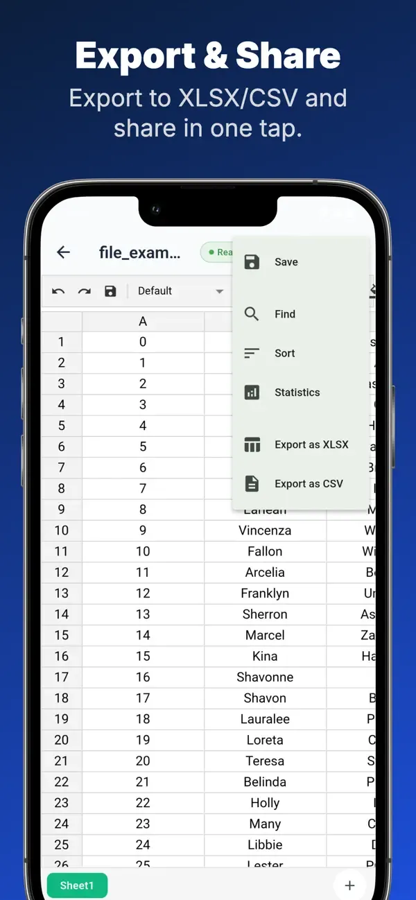 Glazr XLSX & CSV File Editor — 6